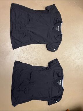 Two Grey’s Anatomy Black Scrub Tops - Short Sleeve (Pair)